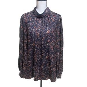 Lafayette 148 Giana marble print blouse